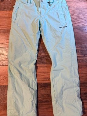 Volcom Women's Mint Green Cargo Snow Pants